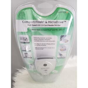 Ge HO97930 USB 2.0 Compact Flash I & II Microdrive‎ Card Reader Plug and Play